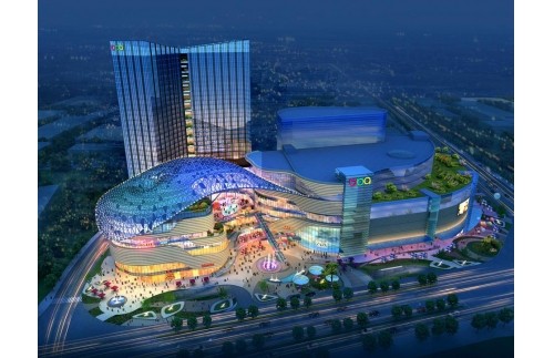 湖南湘潭步步高商业中心60万风量油烟净化器安装案例